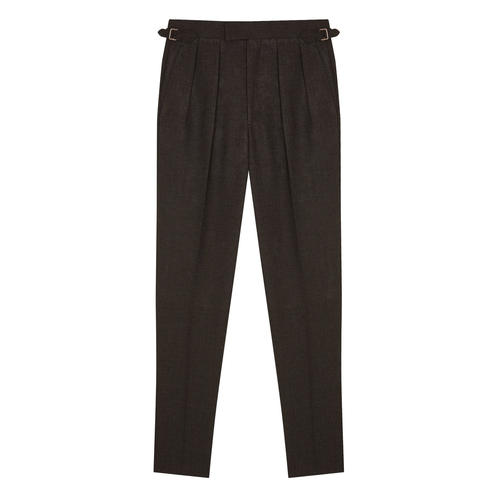 Grant Dark Grey Fresco Wool Trousers-Grant-Kit Blake