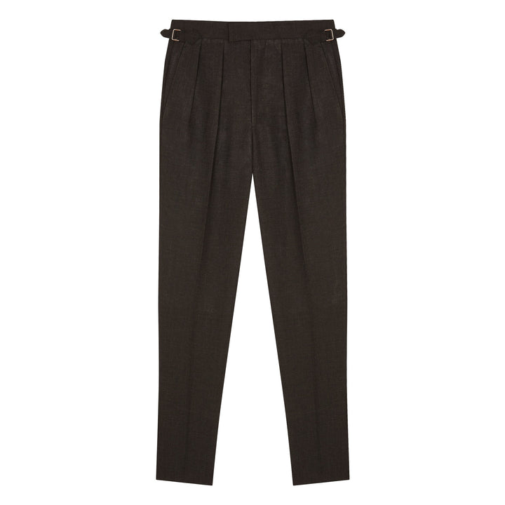 Grant Dark Grey Fresco Wool Trousers-Grant-Kit Blake