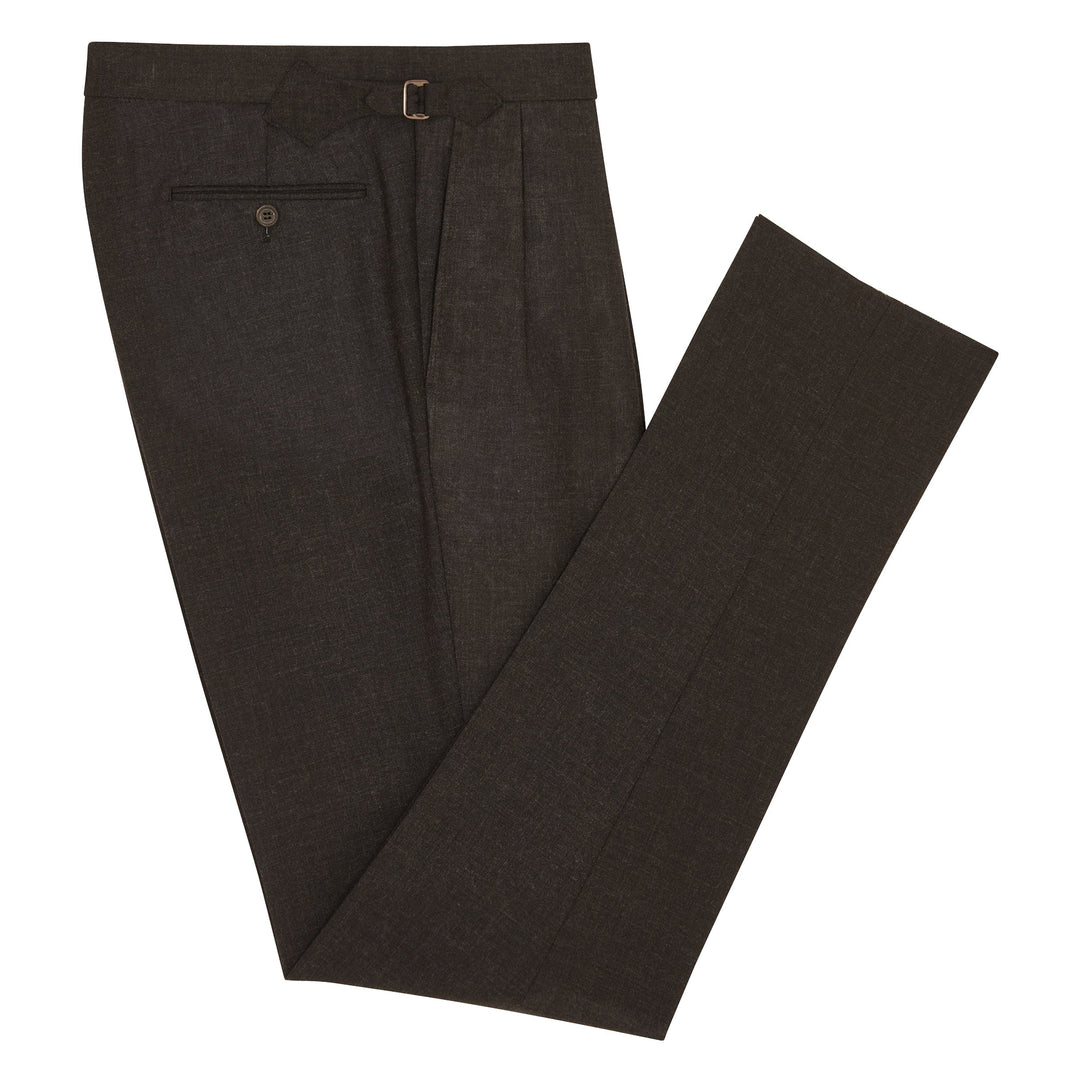 Grant Dark Grey Fresco Wool Trousers-Grant-Kit Blake