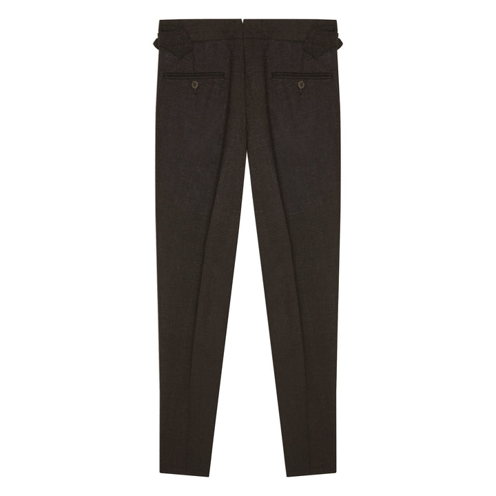 Grant Dark Grey Fresco Wool Trousers-Grant-Kit Blake