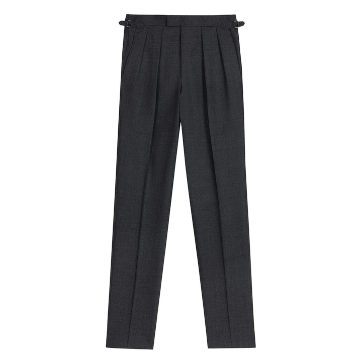 Grant Dark Grey Tropical Wool Trousers