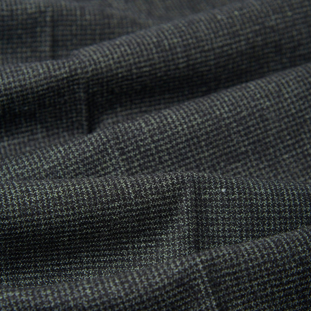 Grant Dark Navy and Grey Houndstooth Wool Trousers-Grant-Kit Blake-Savile Row Trousers