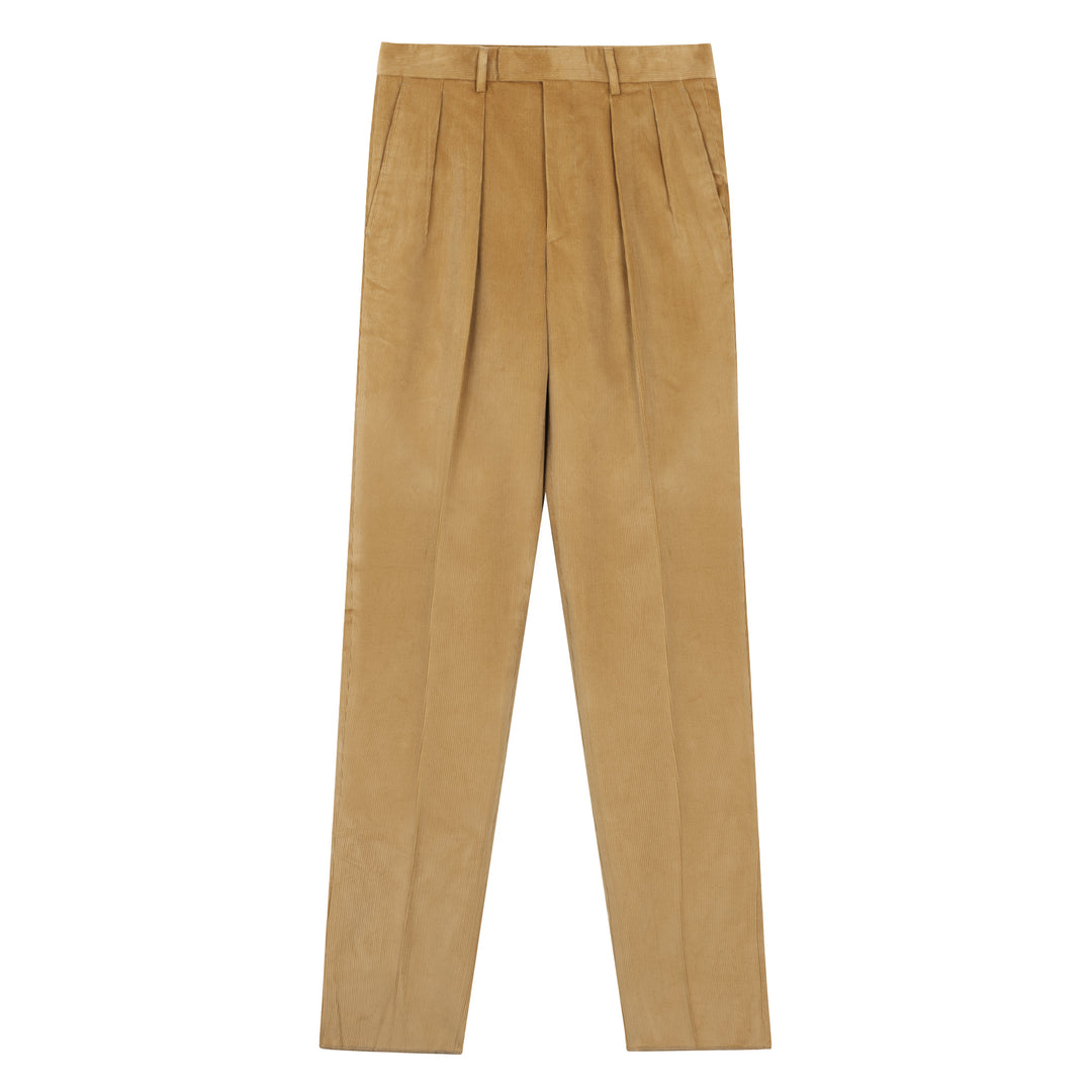 Grant Fawn Cotton Corduroy Trousers-Kit Blake