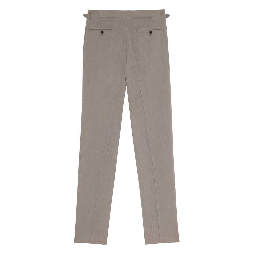 Grant Light Brown Whipcord Wool Trousers-Kit Blake