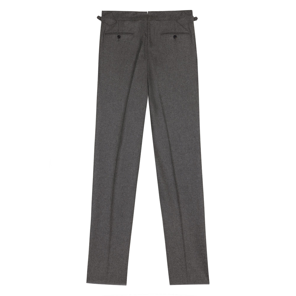 Grant Light Brown Wool Flannel Trousers-Kit Blake
