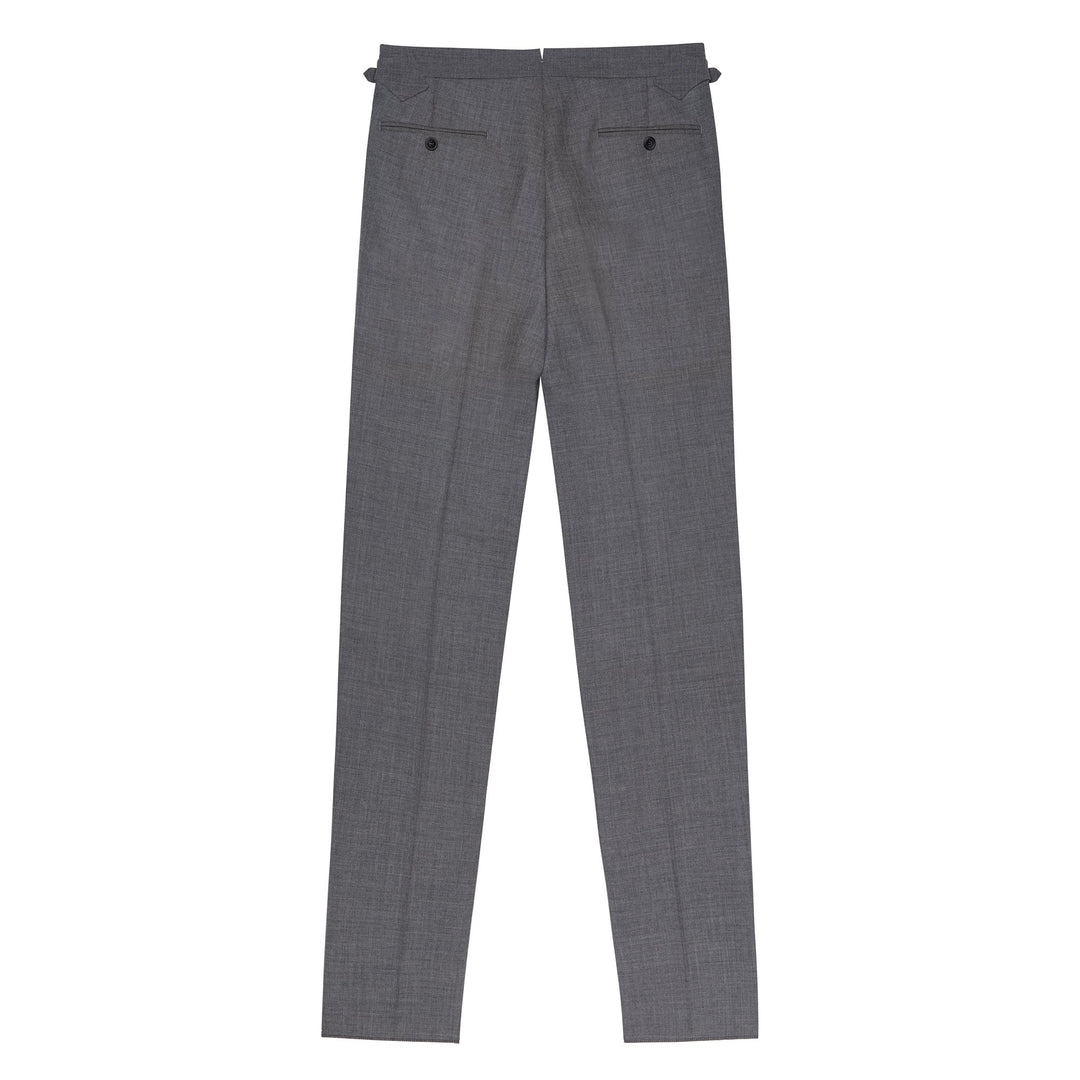 Grant Light Grey Fresco Wool Trousers-Kit Blake-Savile Row Inspired