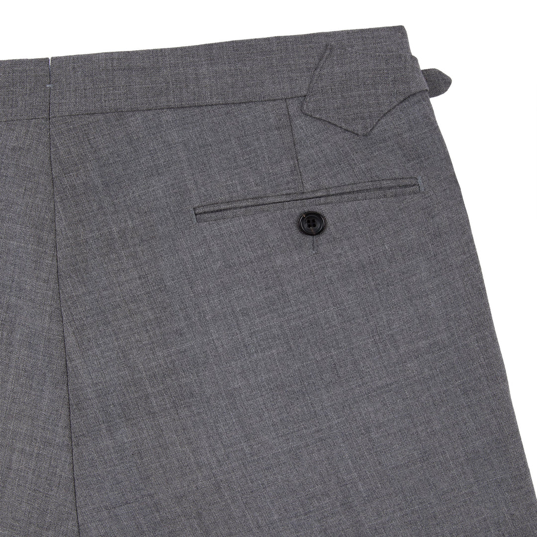 Grant Light Grey Fresco Wool Trousers-Kit Blake-Savile Row Inspired