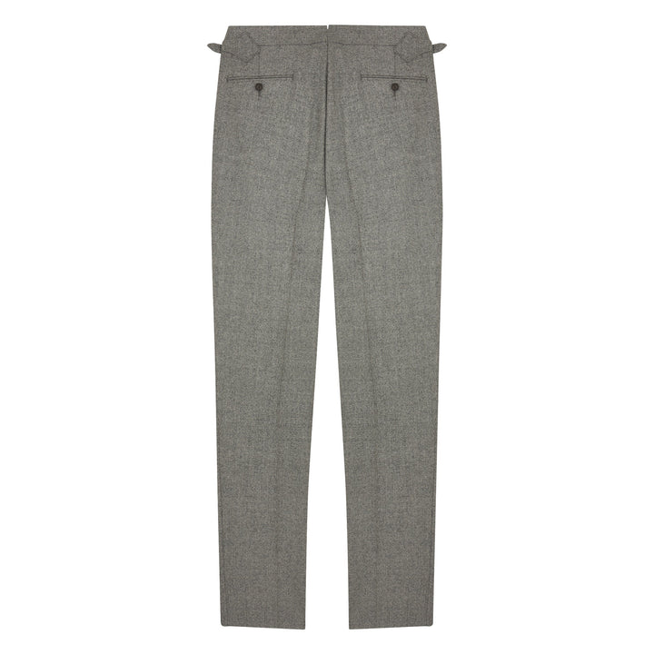 Grant Light Grey Houndstooth Wool Trousers-Grant-Kit Blake-Savile Row Trousers