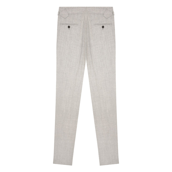 Grant Light Grey Wool Flannel Trousers-Grant-Kit Blake