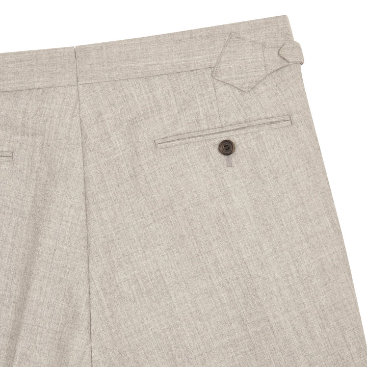 Grant Light Grey Wool Flannel Trousers-Grant-Kit Blake