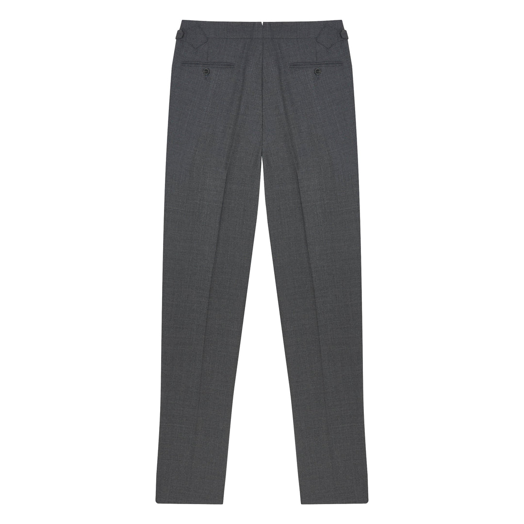 Grant Mid Grey Tropical Wool Trousers