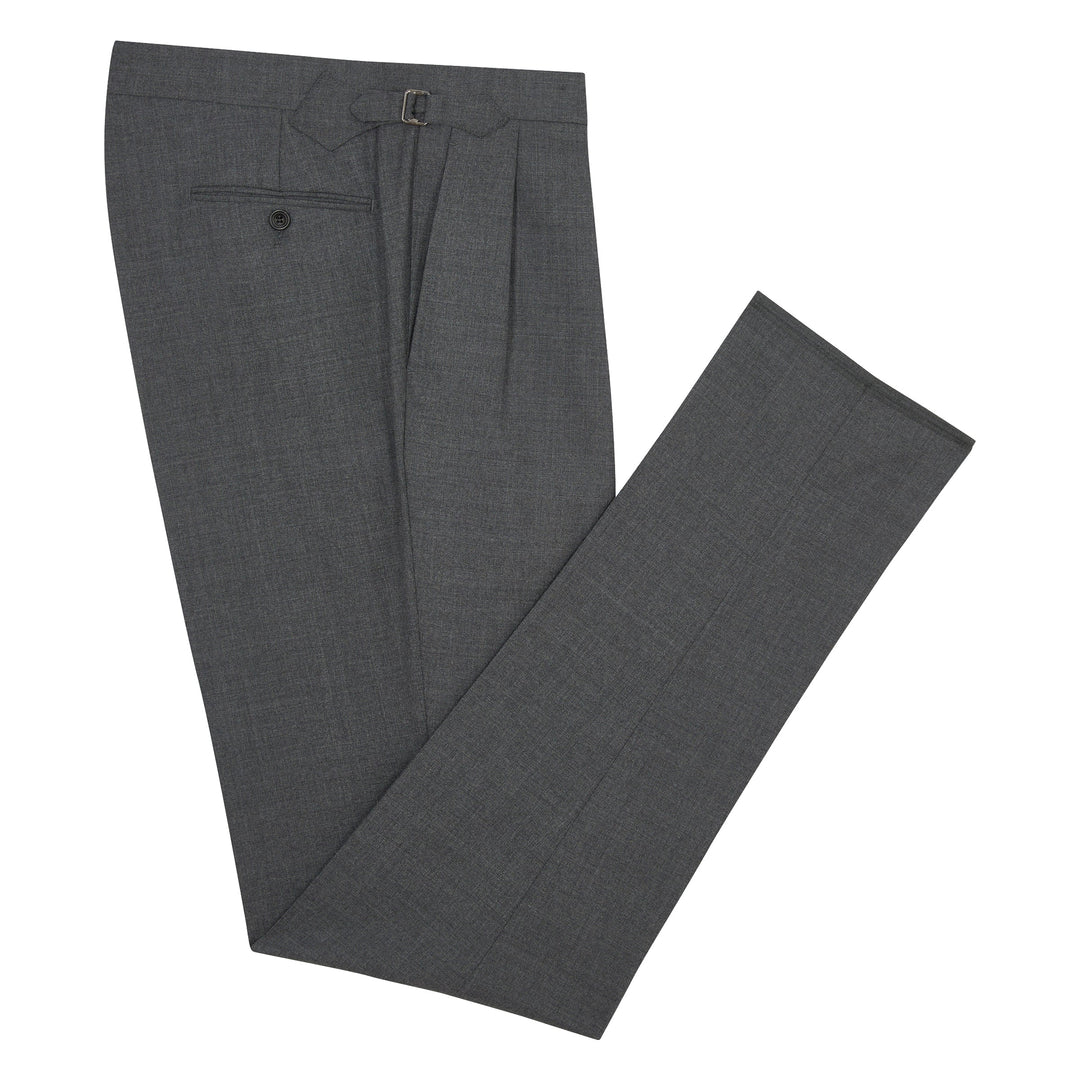 Grant Mid Grey Tropical Wool Trousers