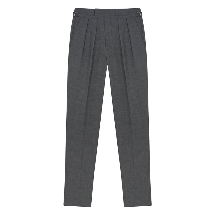 Grant Mid Grey Tropical Wool Trousers