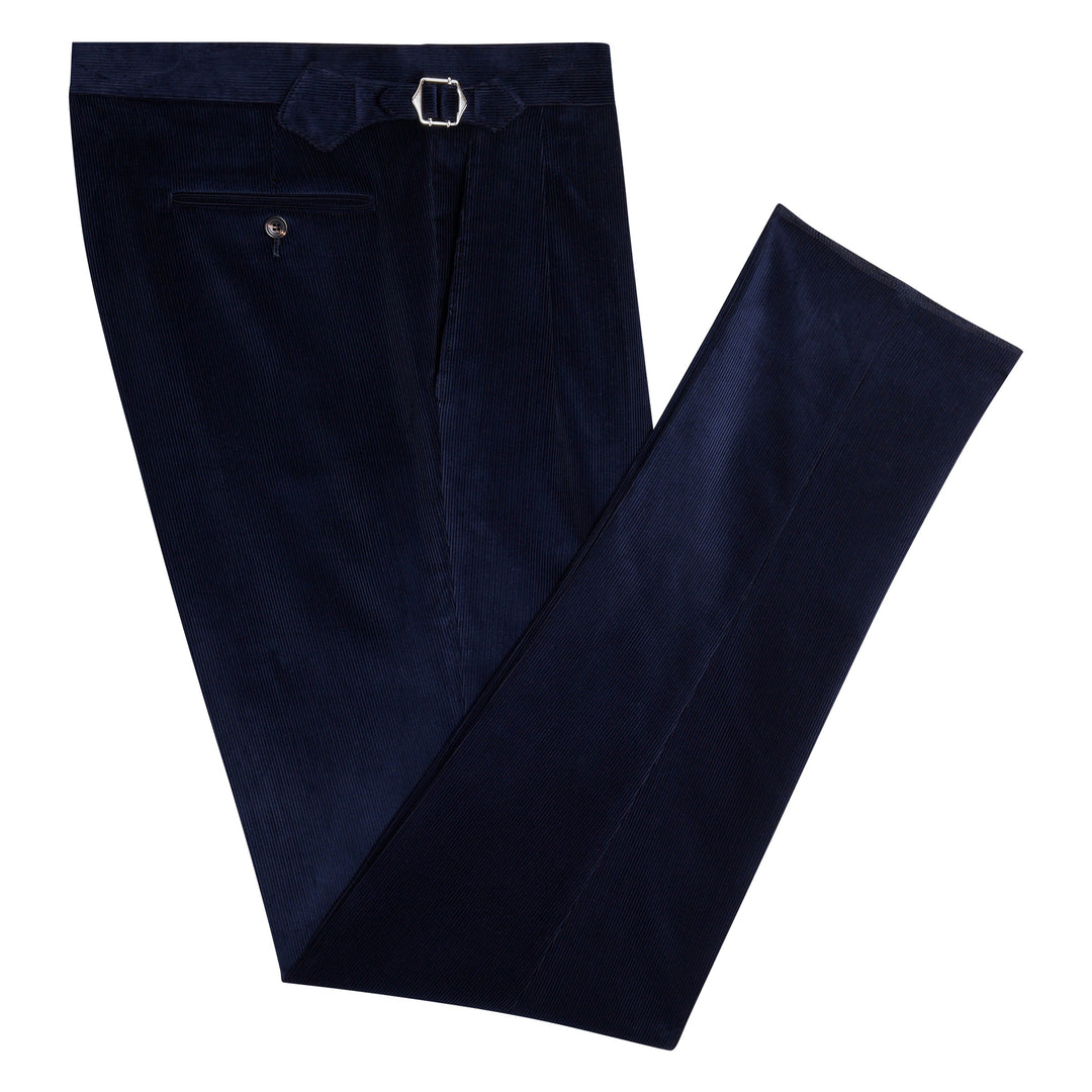 Grant Navy Cotton Corduroy Trousers