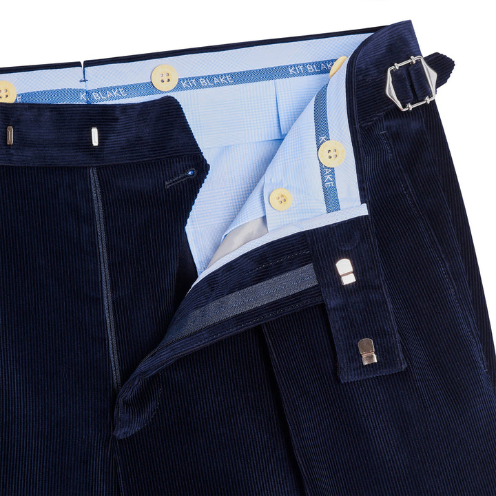 Grant Navy Cotton Corduroy Trousers