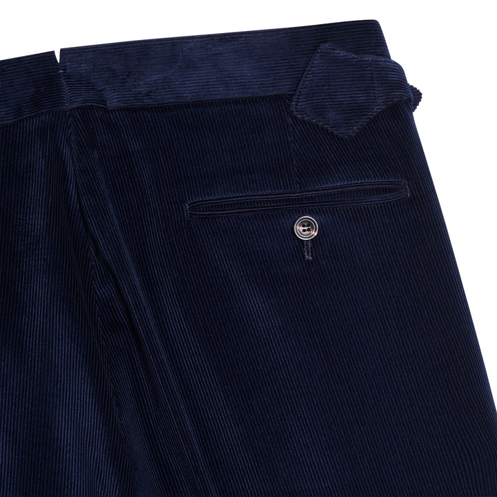 Grant Navy Cotton Corduroy Trousers