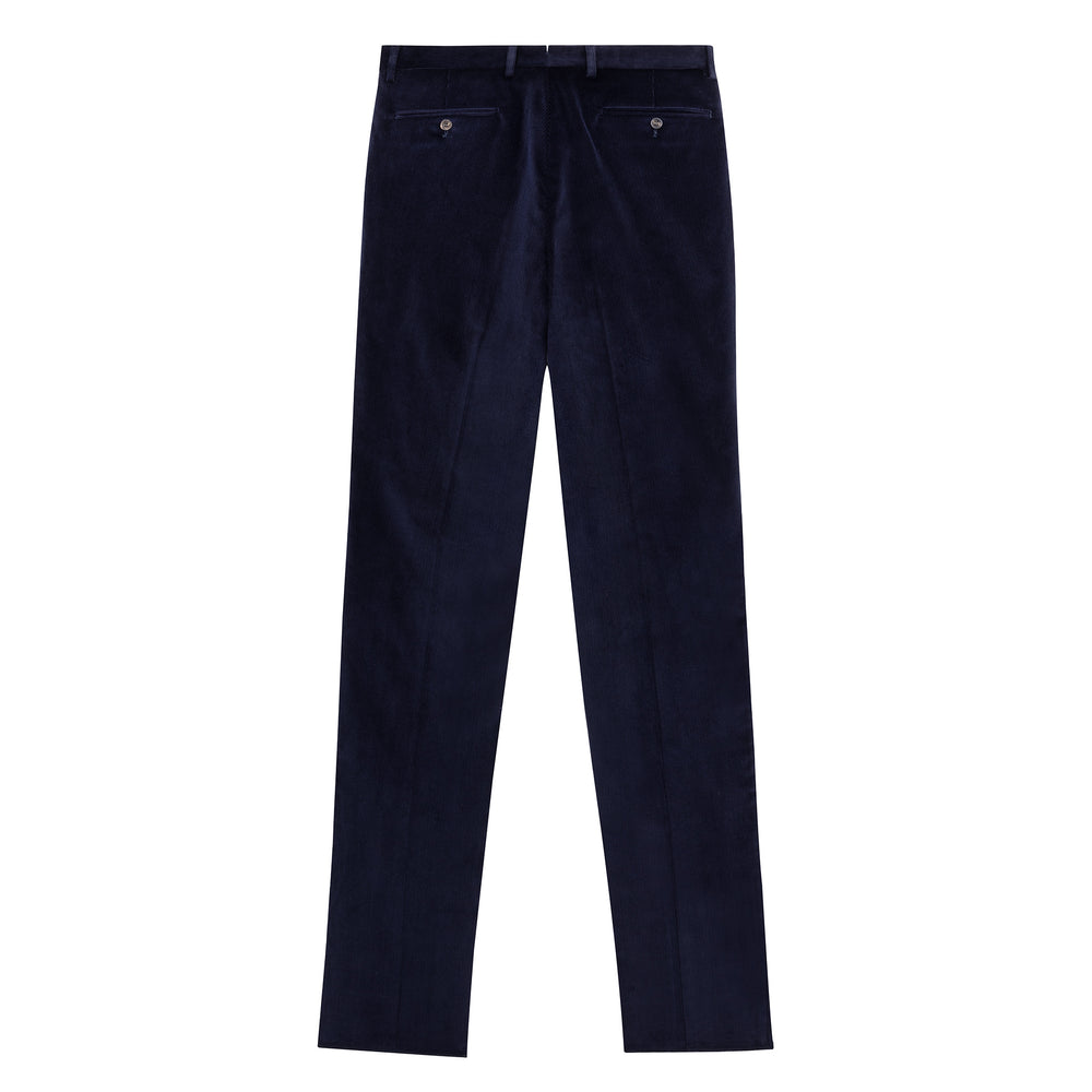 Grant Navy Cotton Corduroy Trousers-Kit Blake