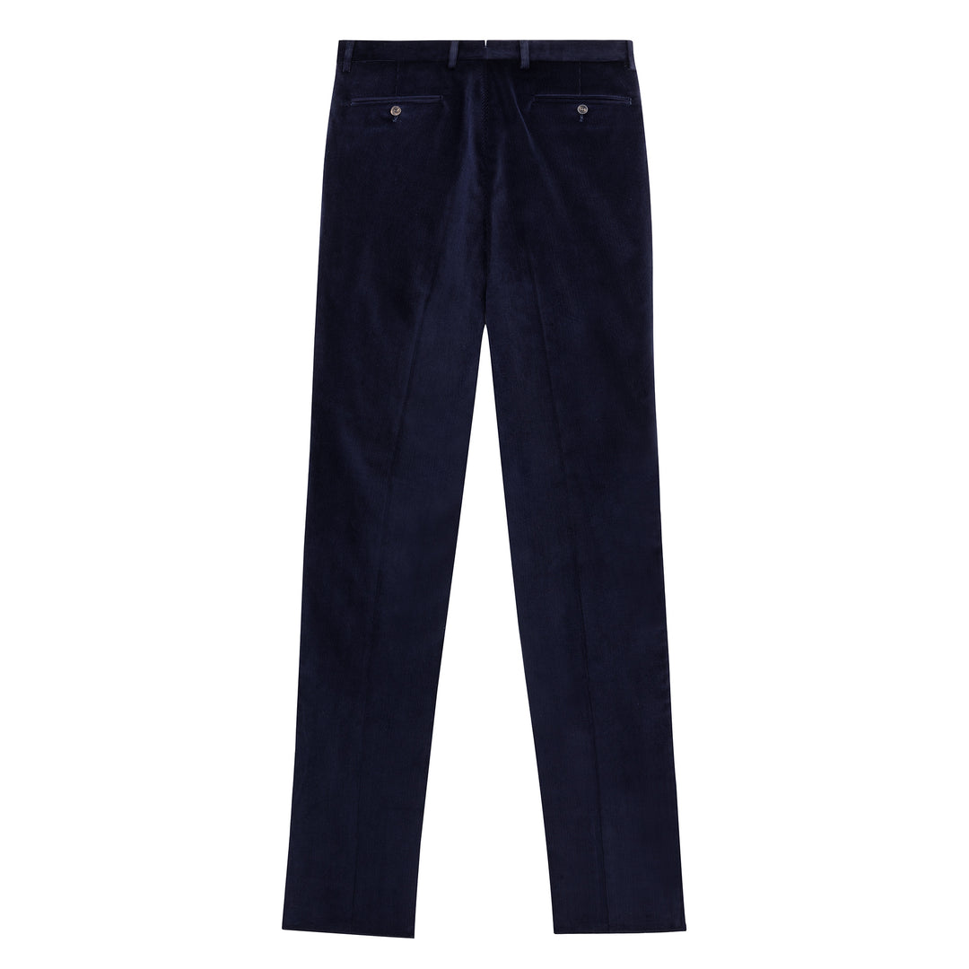 Grant Navy Cotton Corduroy Trousers-Kit Blake