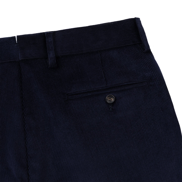 Grant Navy Cotton Corduroy Trousers-Kit Blake