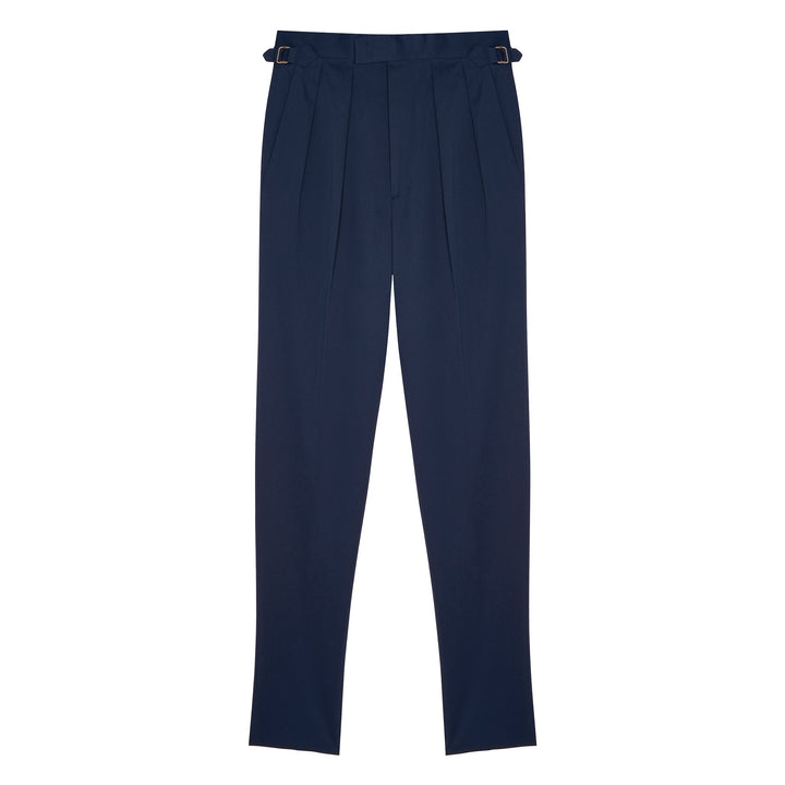 Grant Navy Cotton Trousers-Grant-Kit Blake