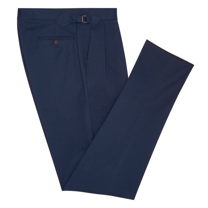 Grant Navy Cotton Trousers-Grant-Kit Blake