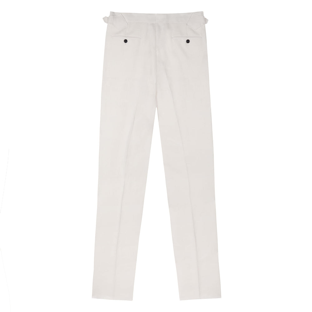 Grant Off-White Linen Trousers-Kit Blake-Savile Row Inspired