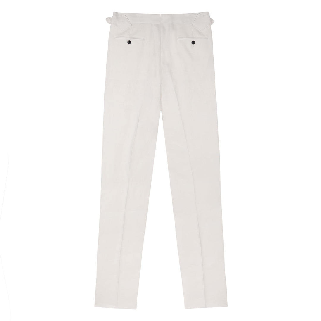 Grant Off-White Linen Trousers-Kit Blake-Savile Row Inspired