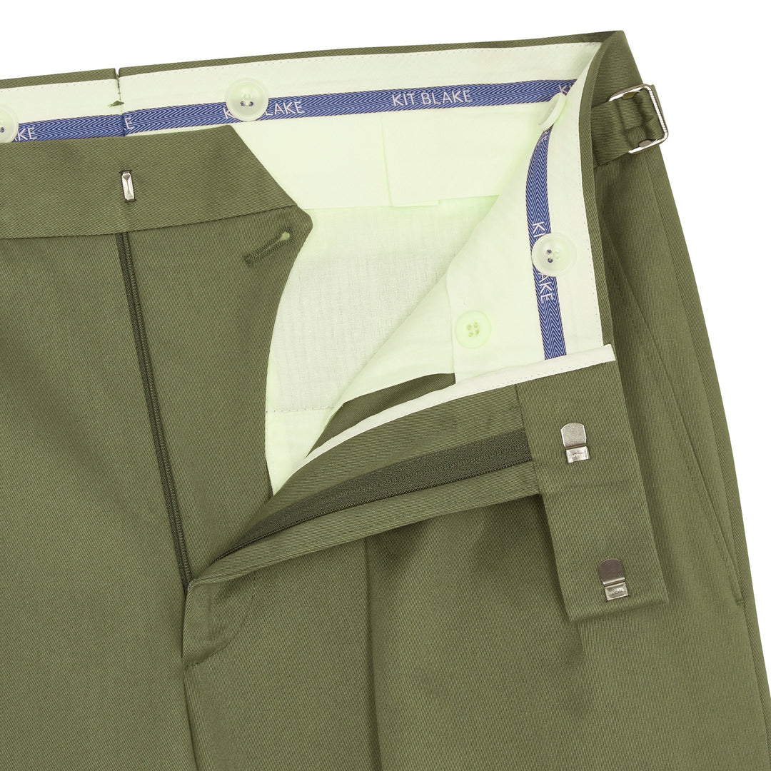 Grant Khaki Cotton Trousers-Grant-Kit Blake