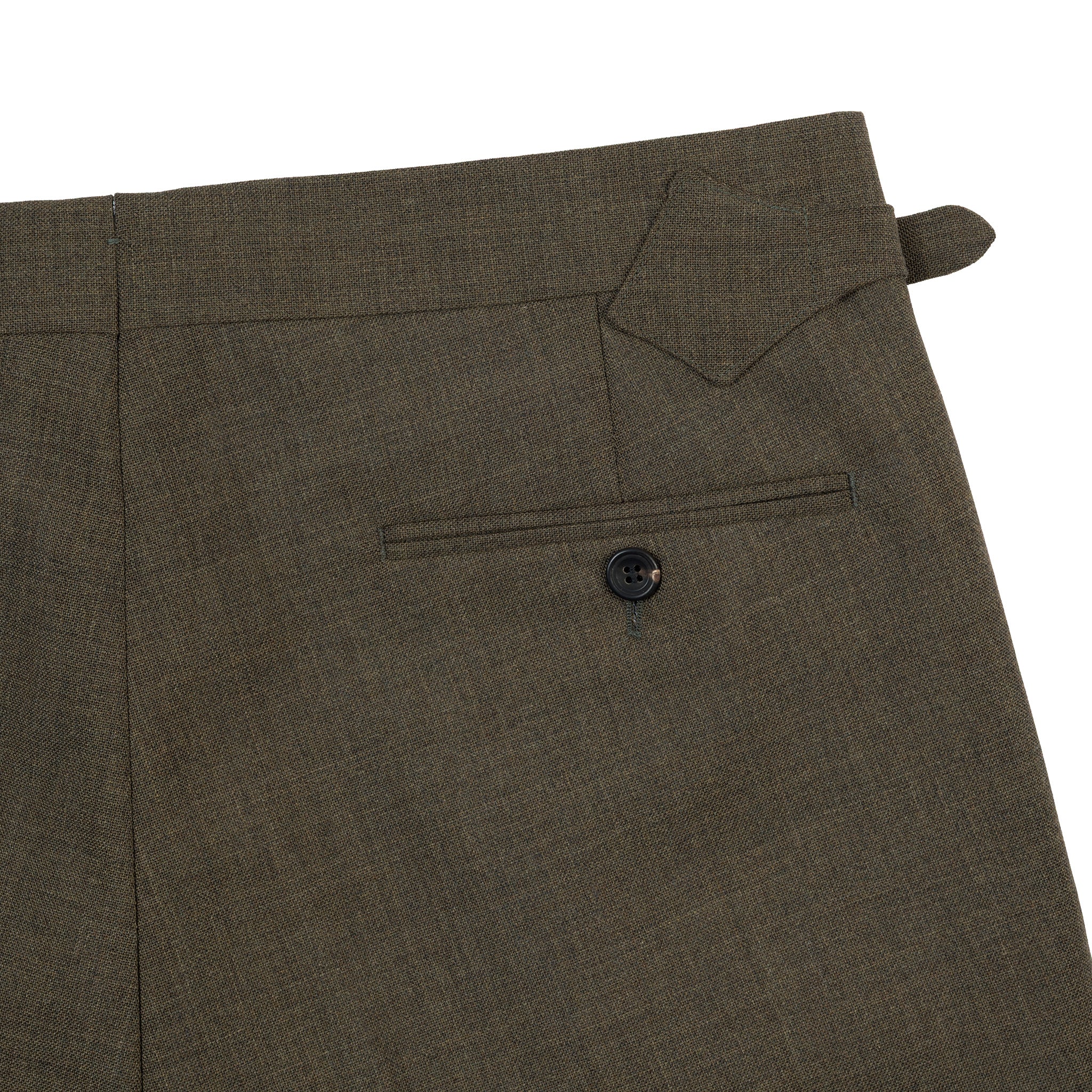Grant Olive Fox Brothers Wool Trousers – Kit Blake