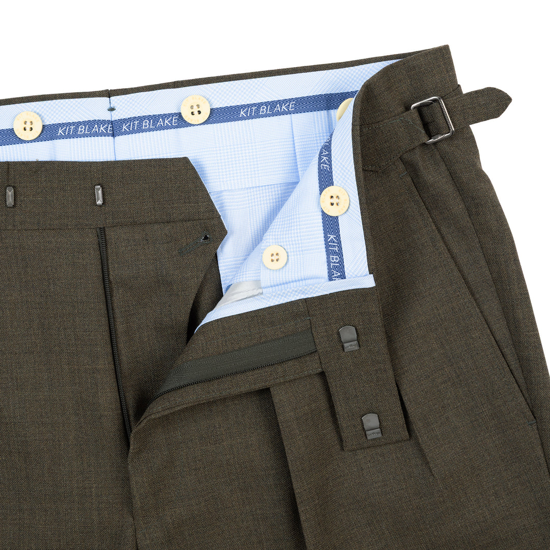 Grant Olive Fox Brothers Wool Trousers