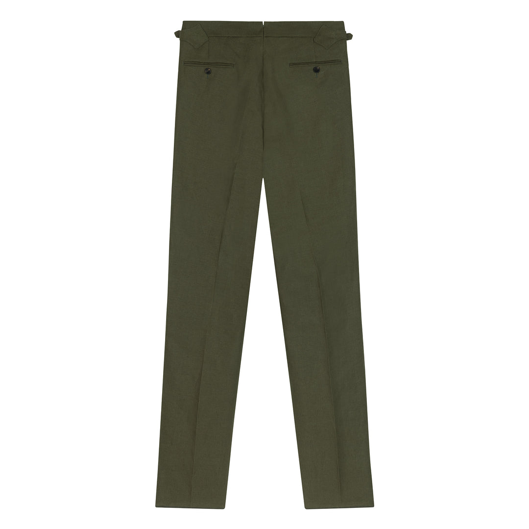 Grant Olive Linen Trousers