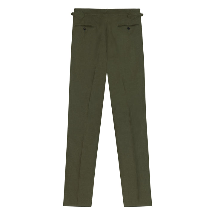 Grant Olive Linen Trousers