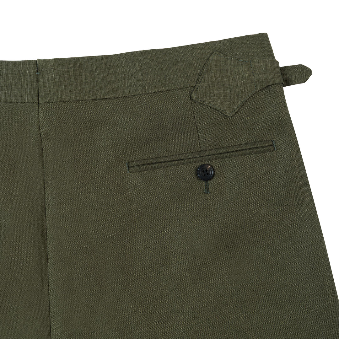 Grant Olive Linen Trousers
