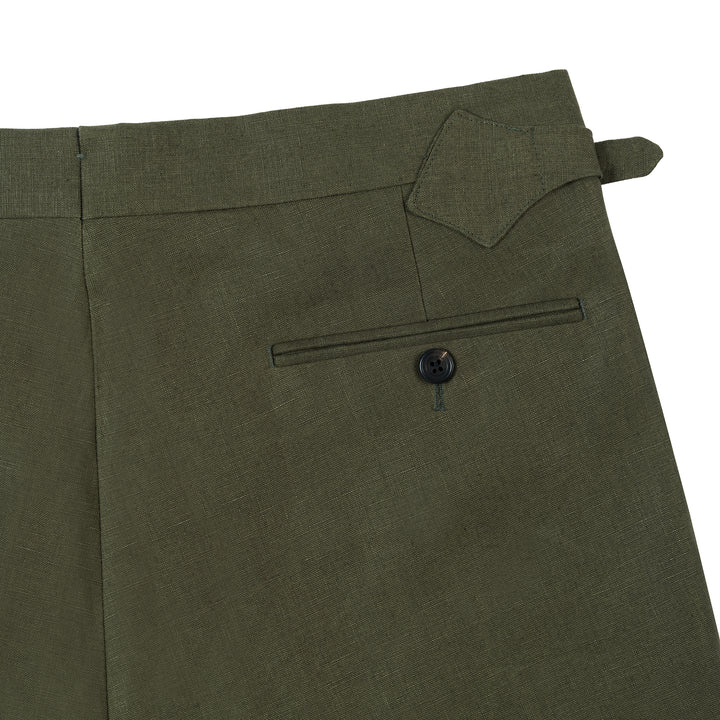 Grant Olive Linen Trousers