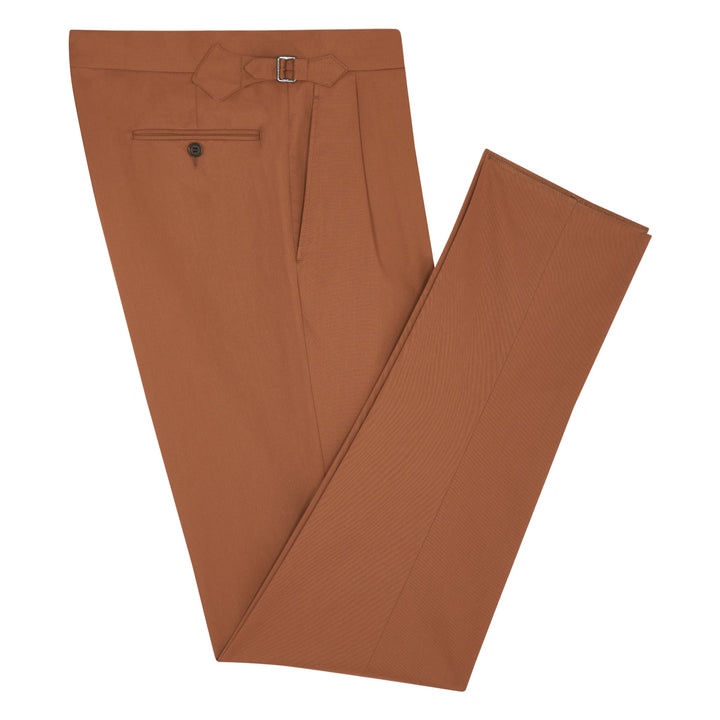 Grant Rust Cotton Trousers-Grant-Kit Blake-Savile Row Trousers