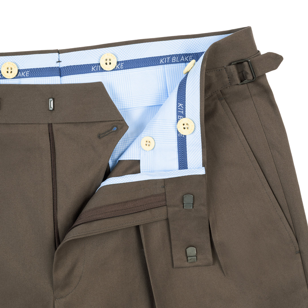 Grant Tobacco Cotton Trousers