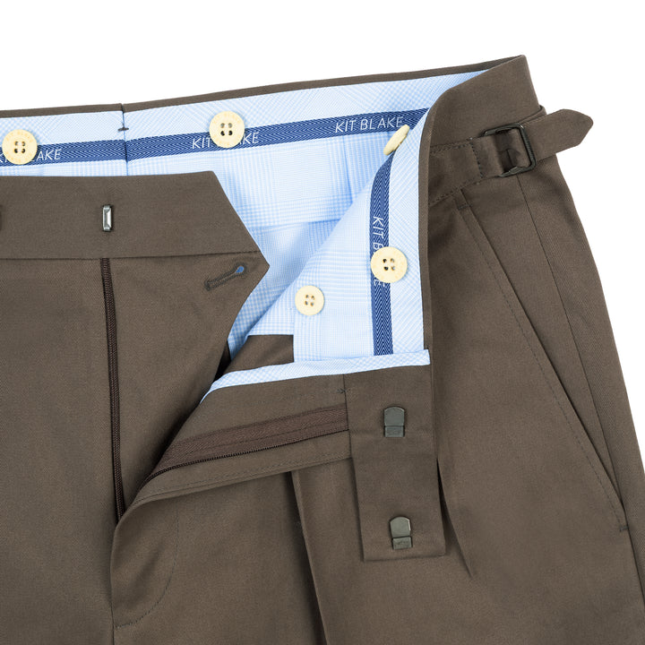 Grant Tobacco Cotton Trousers