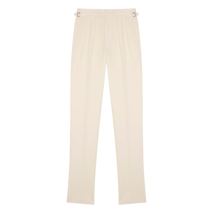 Grant White Cotton Trousers-Grant-Kit Blake