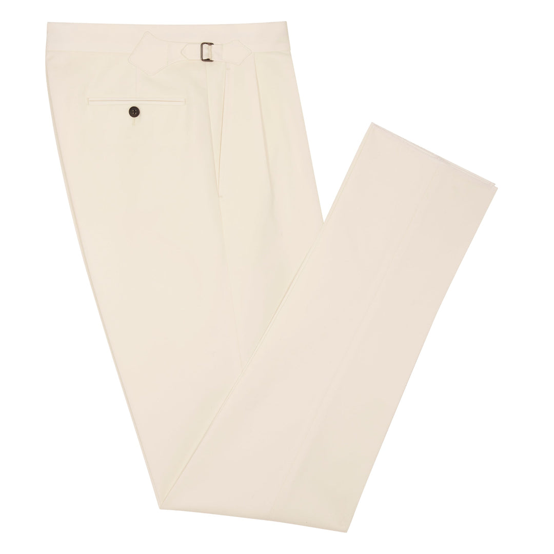 Grant White Cotton Trousers-Grant-Kit Blake