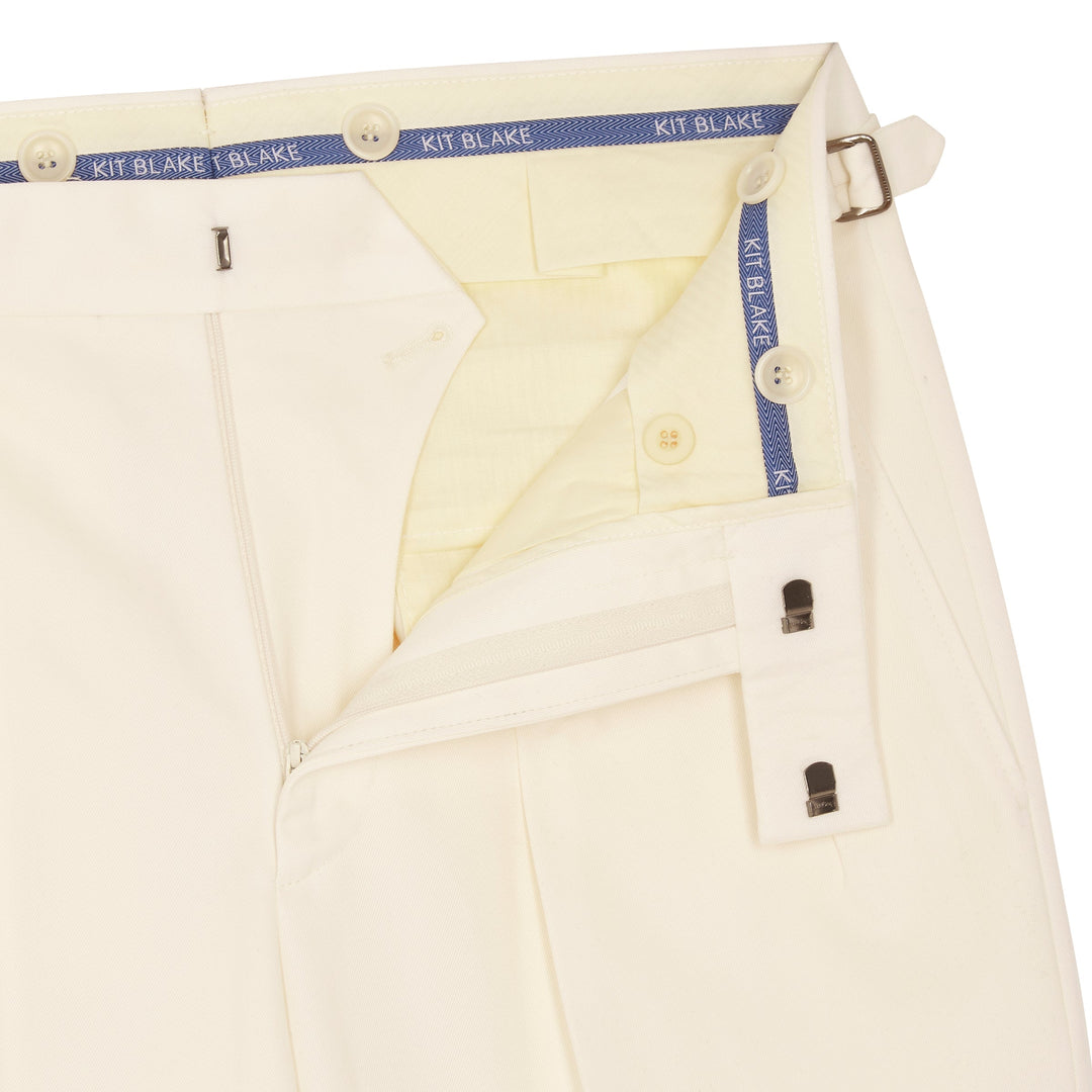 Grant White Cotton Trousers-Grant-Kit Blake