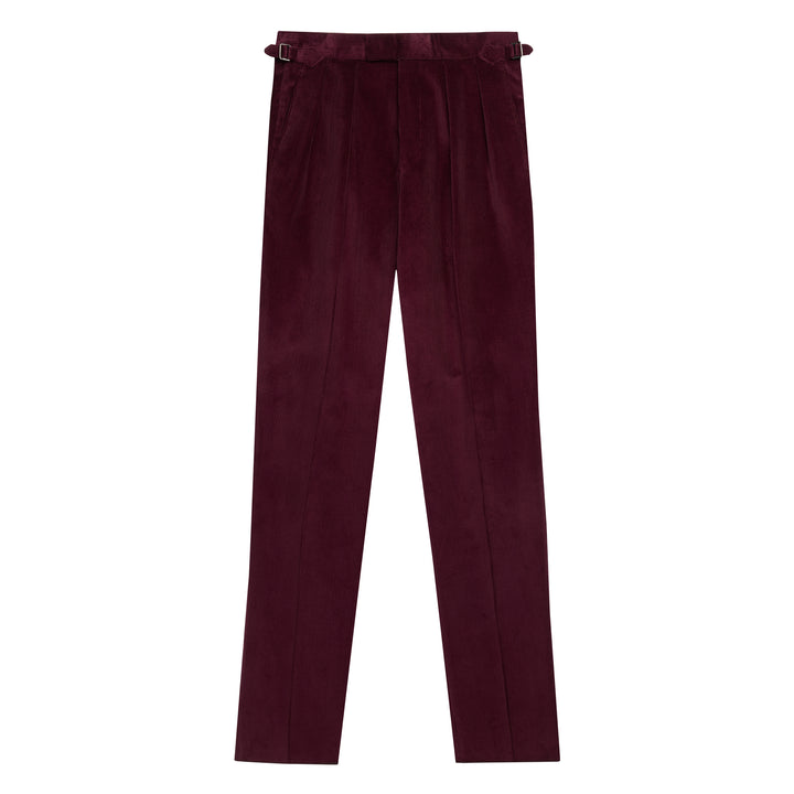 Grant Plum Cotton Corduroy Trousers