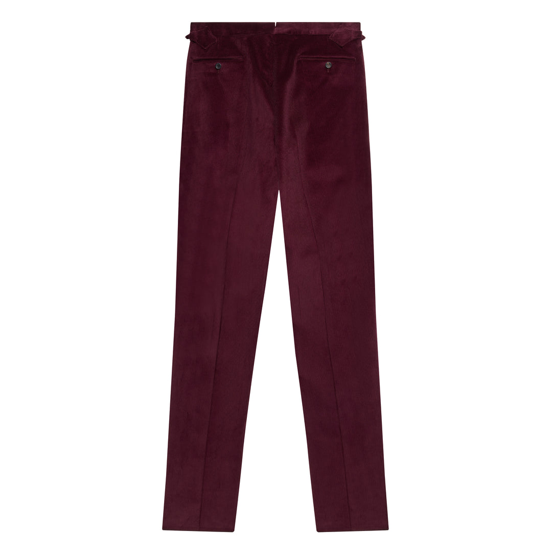 Grant Plum Cotton Corduroy Trousers