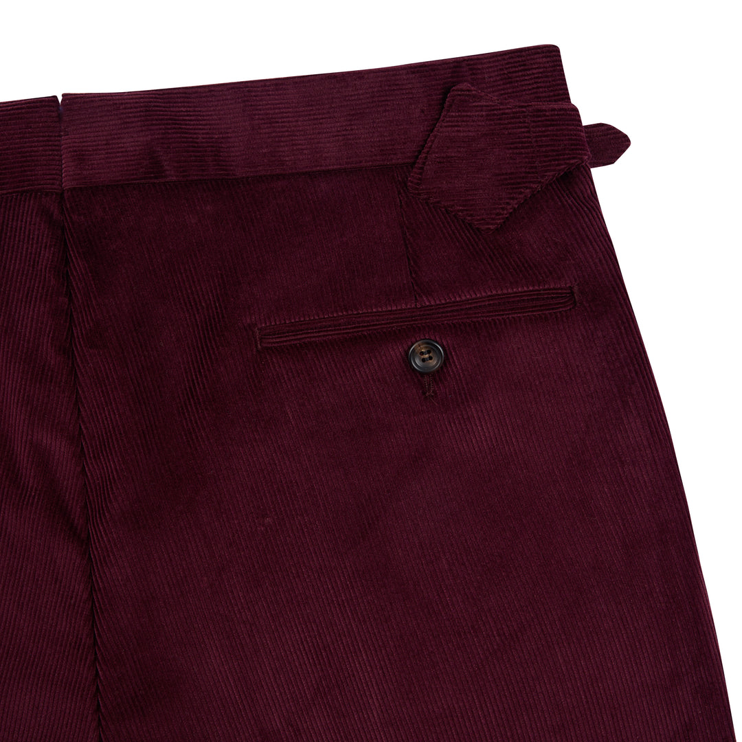Grant Plum Cotton Corduroy Trousers