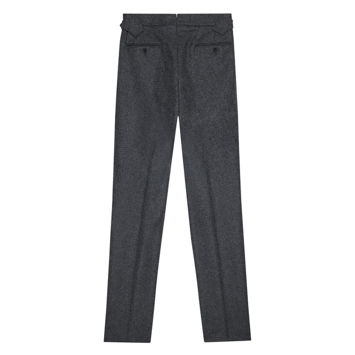 Grant Heavyweight Mid-Grey Wool Flannel Trousers