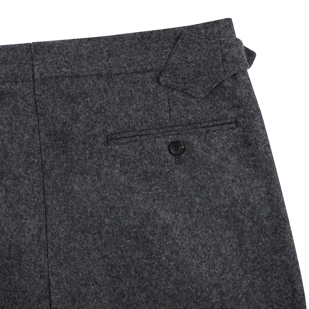Grant Heavyweight Mid-Grey Wool Flannel Trousers