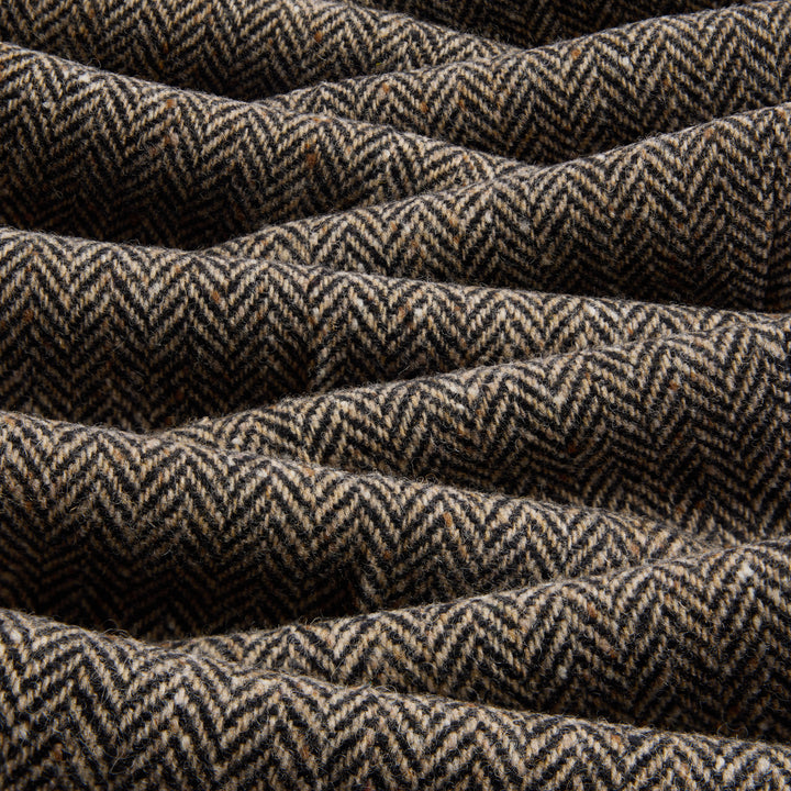 Grant Brown Herringbone Wool Tweed Trousers