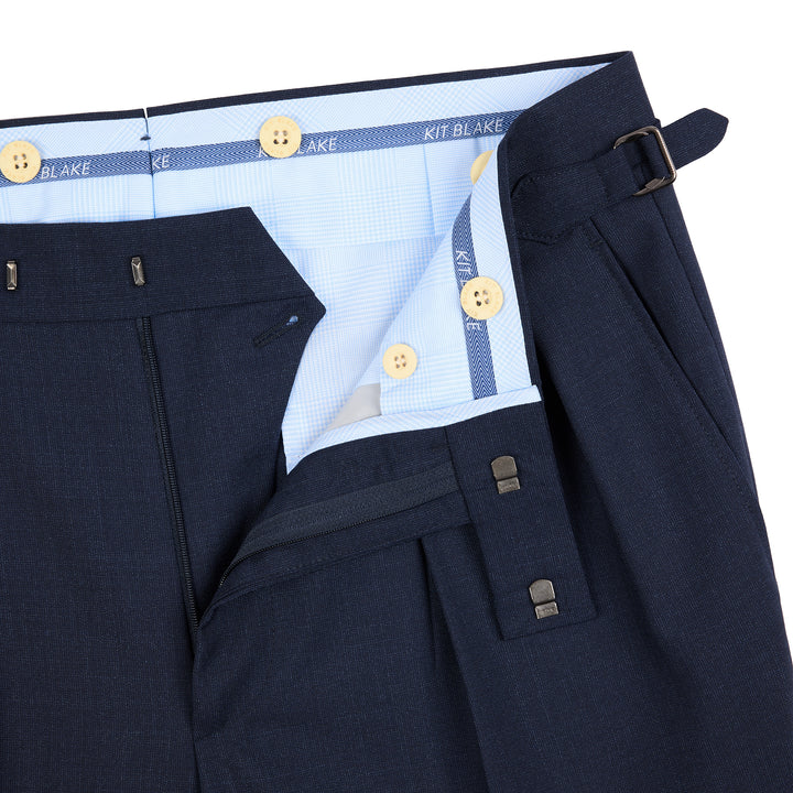 Grant Navy Tropical Wool Trousers