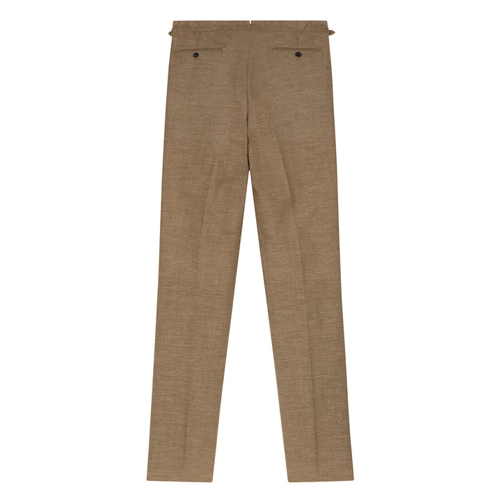 Grant Brown Linen And Fresco Wool Trousers