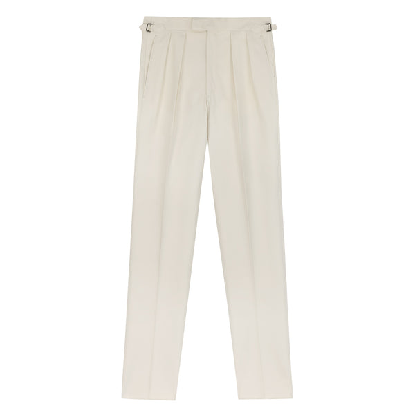 Grant Cream Cotton Trousers