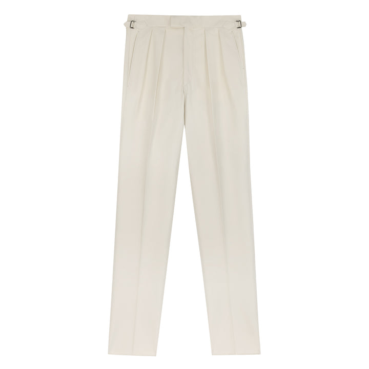 Grant Cream Cotton Trousers